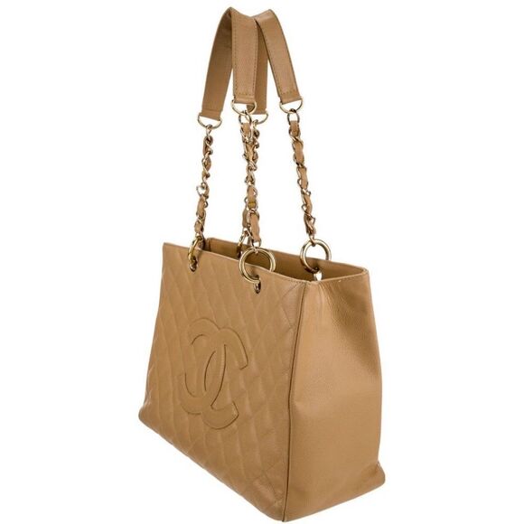 Chanel Grand Shopping Tote Caviar Beige - Picture 2 of 16